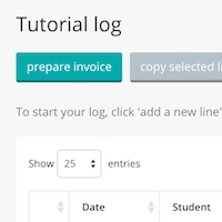 Example image of the tutorial log interface.